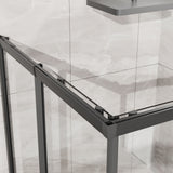 Corner Sliding Shower Door Combo With Base (No Drain Kit)