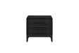3 Drawer Nightstand With USB - Black - Accent Nightstands - Alpine Outlets