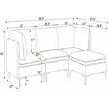 Upholstered Modular Sectional & Tall Legs