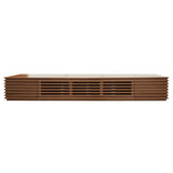TV Stand, Entertainment Center With Cable Management And Soft Closing Hinges - Walnut