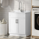Hennessy - Deluxe Laundry Utility Sink And Cabinet