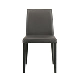 Elyza - Full Back Top Grain Leather Upholstered Wood Dining Chairs (Set of 2)