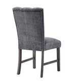Dining Chair With Padded Seating And Back (Set of 2) - Dark Gray