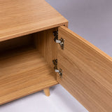 TV Stand For TVs Up To 60" With 2 Doors, 1 Drawer And 1 Open Shelf - Oak
