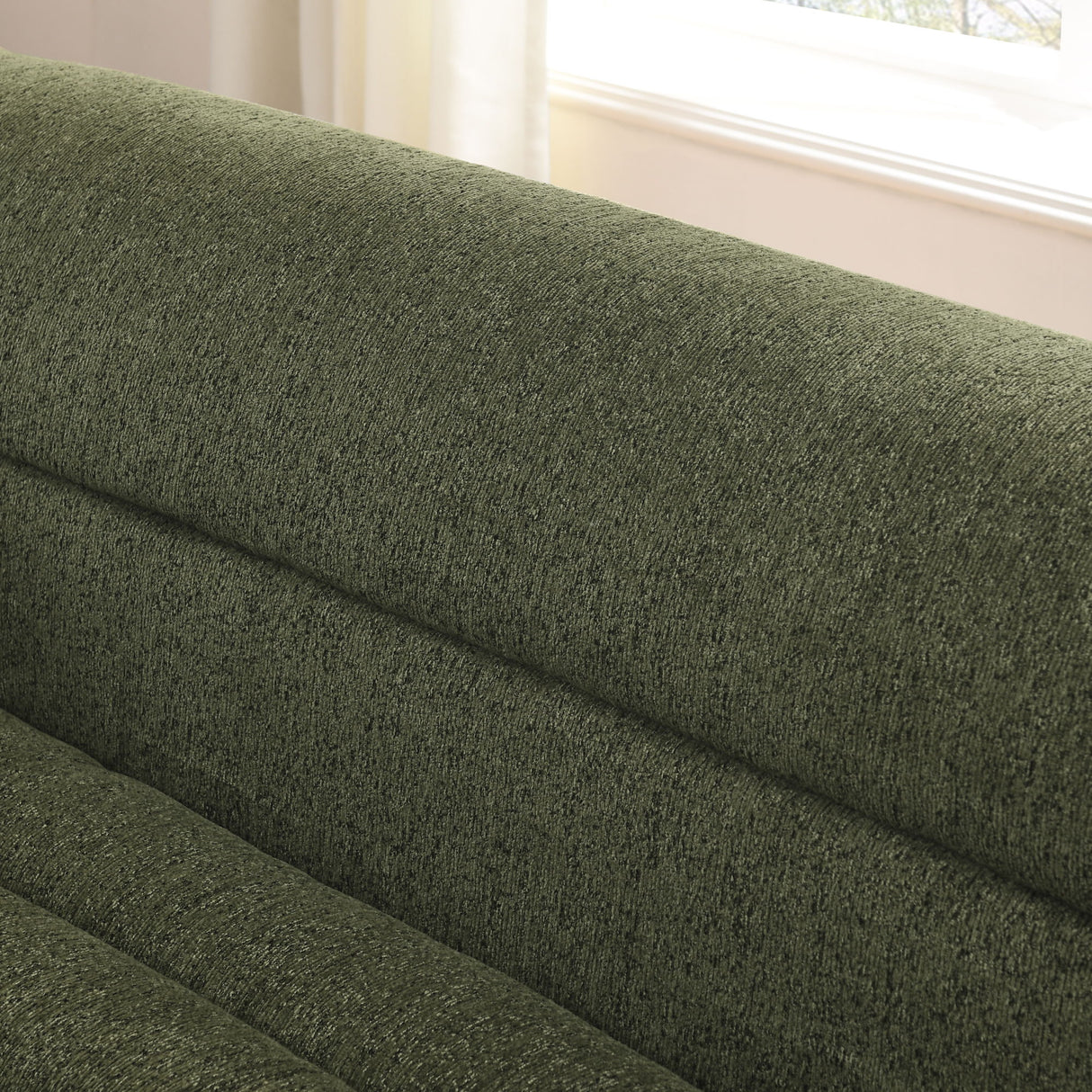 U-Shaped Modular Sectional Sofa With Chaise And Movable Ottoman With Wave-Shaped Armrest