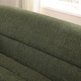 U-Shaped Modular Sectional Sofa With Chaise And Movable Ottoman With Wave-Shaped Armrest