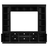 TV Stand With Hutch, Large Entertainment Center With Adjustable Shelves