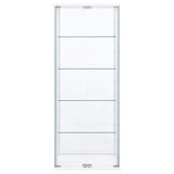 Delphinium 4-Shelf Glass Curio Display Cabinet, White