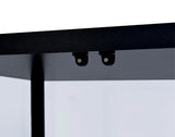 Delphinium 4-Shelf Glass Curio Display Cabinet in Black