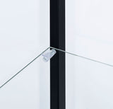 Delphinium 4-Shelf Glass Curio Display Cabinet in Black