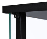 Cyclamen Black 4-Shelf Glass Curio Display Cabinet