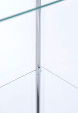 Bellatrix 3-Shelf Glass Curio Cabinet in Cappuccino