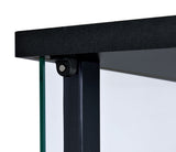 Cyclamen 3-Shelf Glass Curio Display Cabinet in Black