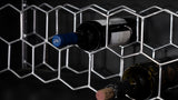 Borman 2-Door Bar Cabinet with Wine Storage, Walnut and Black