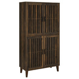 Elouise 4-Door Tall Accent Cabinet in Dark Pine