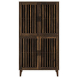 Elouise 4-Door Tall Accent Cabinet in Dark Pine