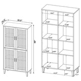 Elouise 4-Door Tall Accent Cabinet in Dark Pine