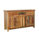 Harper 3-Door Reclaimed Acacia & Teak Wood Accent Cabinet