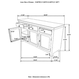 Harper 3-Door Reclaimed Acacia & Teak Wood Accent Cabinet