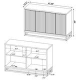 Ryatt 4-Door Accent Cabinet in Dark Pine Laminate