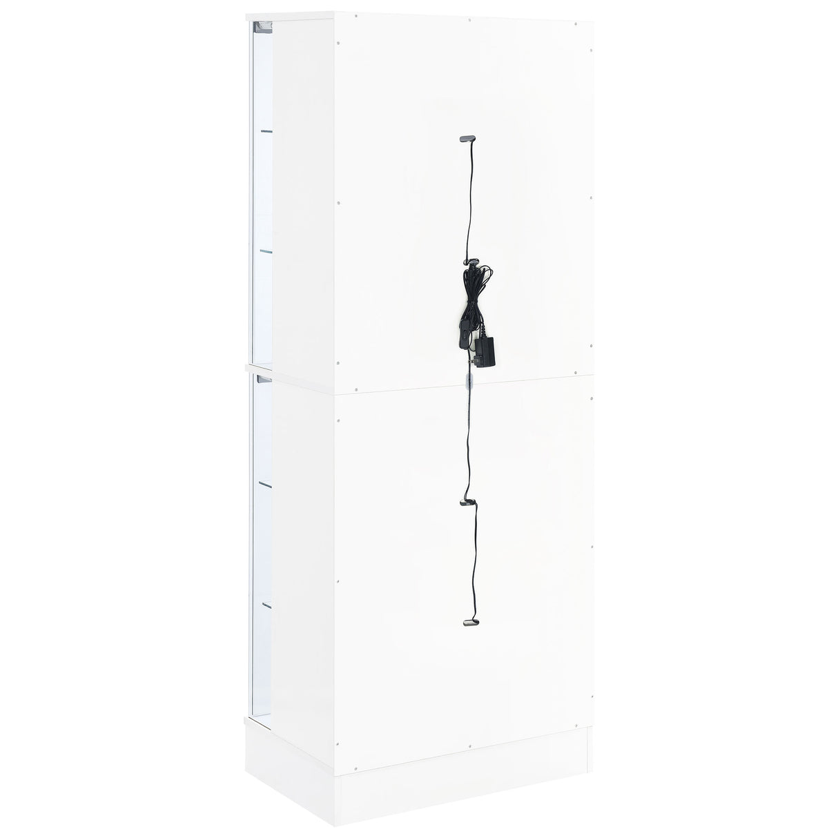 Cabra 4-Door LED Curio Display Cabinet, White High Gloss