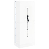Cabra 4-Door LED Curio Display Cabinet, White High Gloss