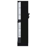 Cabra 4-Door LED Curio Display Cabinet, Black High Gloss