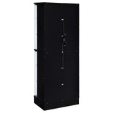 Cabra 4-Door LED Curio Display Cabinet, Black High Gloss