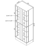 Cabra 4-Door LED Curio Display Cabinet, Black High Gloss