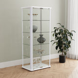 Aero 5-Shelf Curio Cabinet with LED Lighting in White