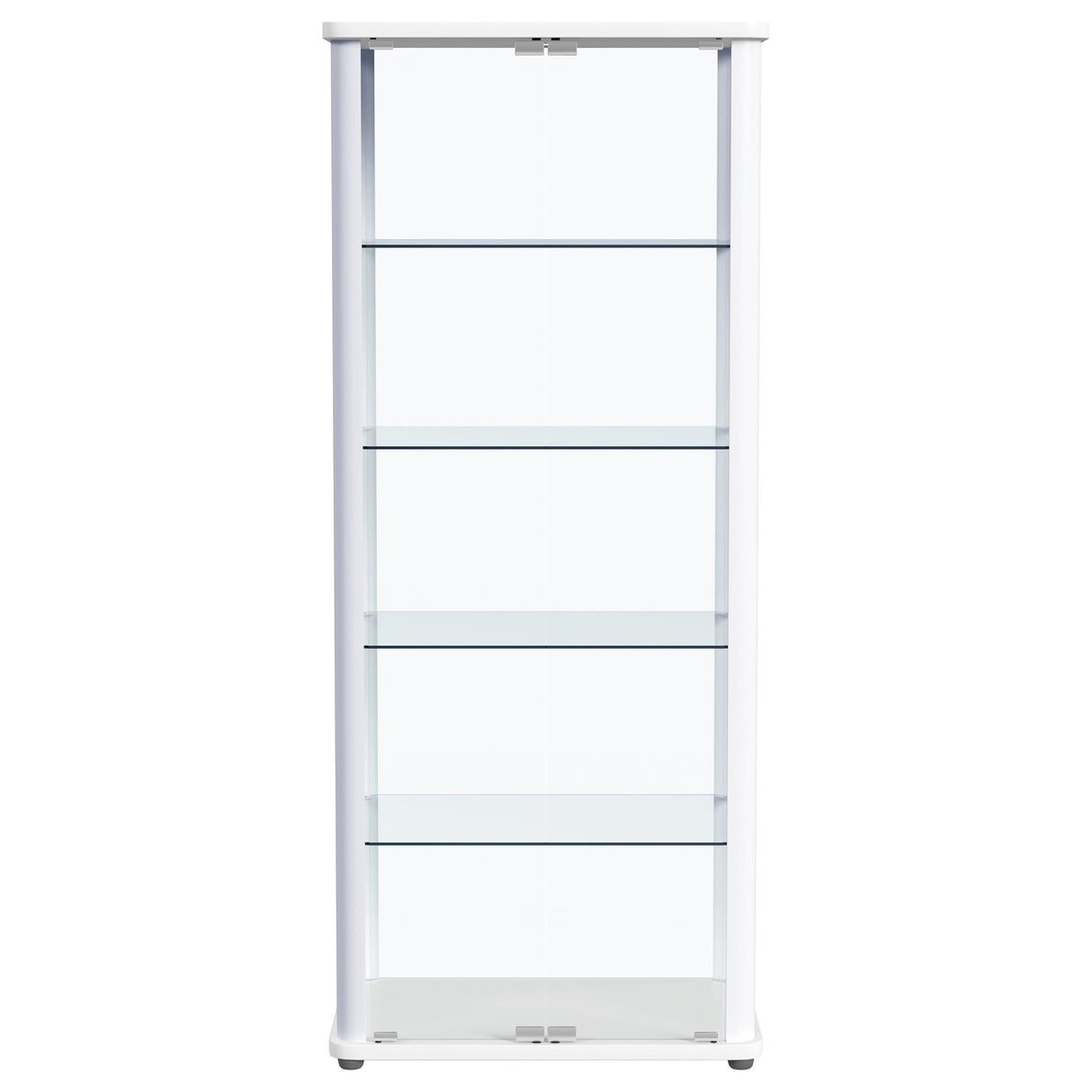Aero 5-Shelf Curio Cabinet with LED Lighting in White