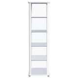Aero 5-Shelf Curio Cabinet with LED Lighting in White