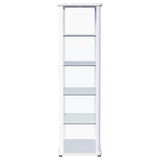 Aero 5-Shelf Curio Cabinet with LED Lighting in White
