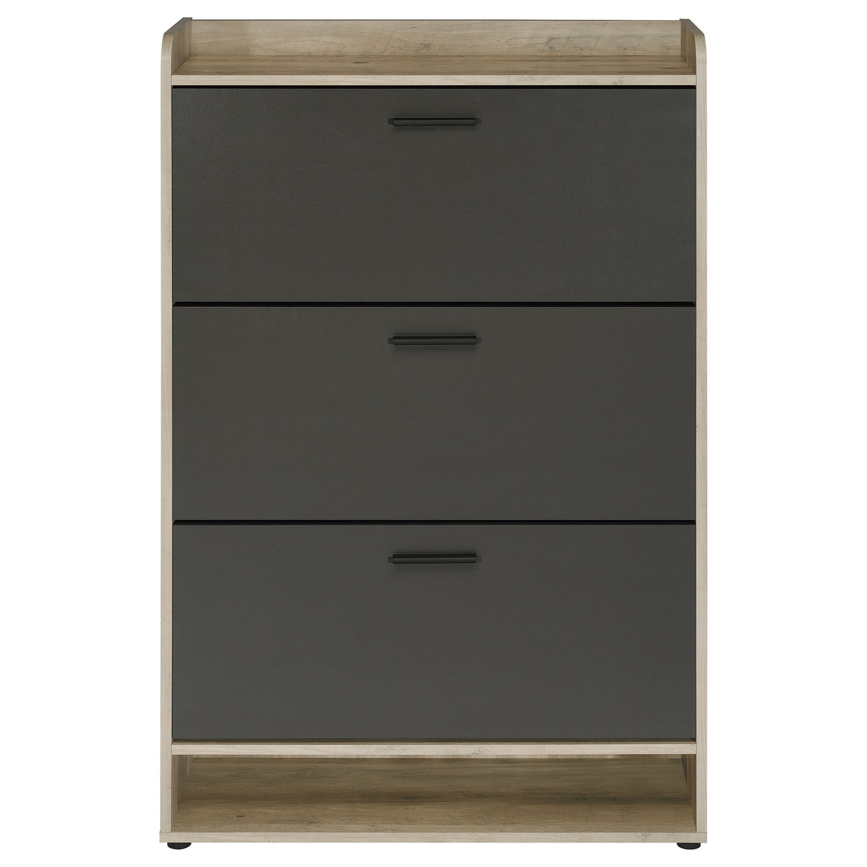 Denia 3-Tier Tilt-Out Shoe Cabinet in Grey