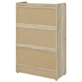 Denia 3-Tier Tilt-Out Shoe Cabinet in Grey