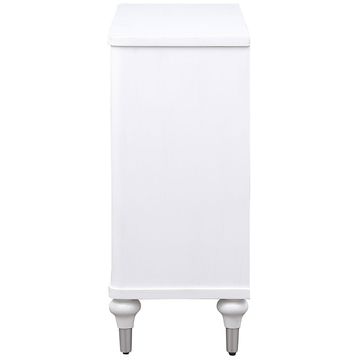 Cardella 2-Door Mandala Accent Cabinet in Distressed White