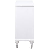 Cardella 2-Door Mandala Accent Cabinet in Distressed White