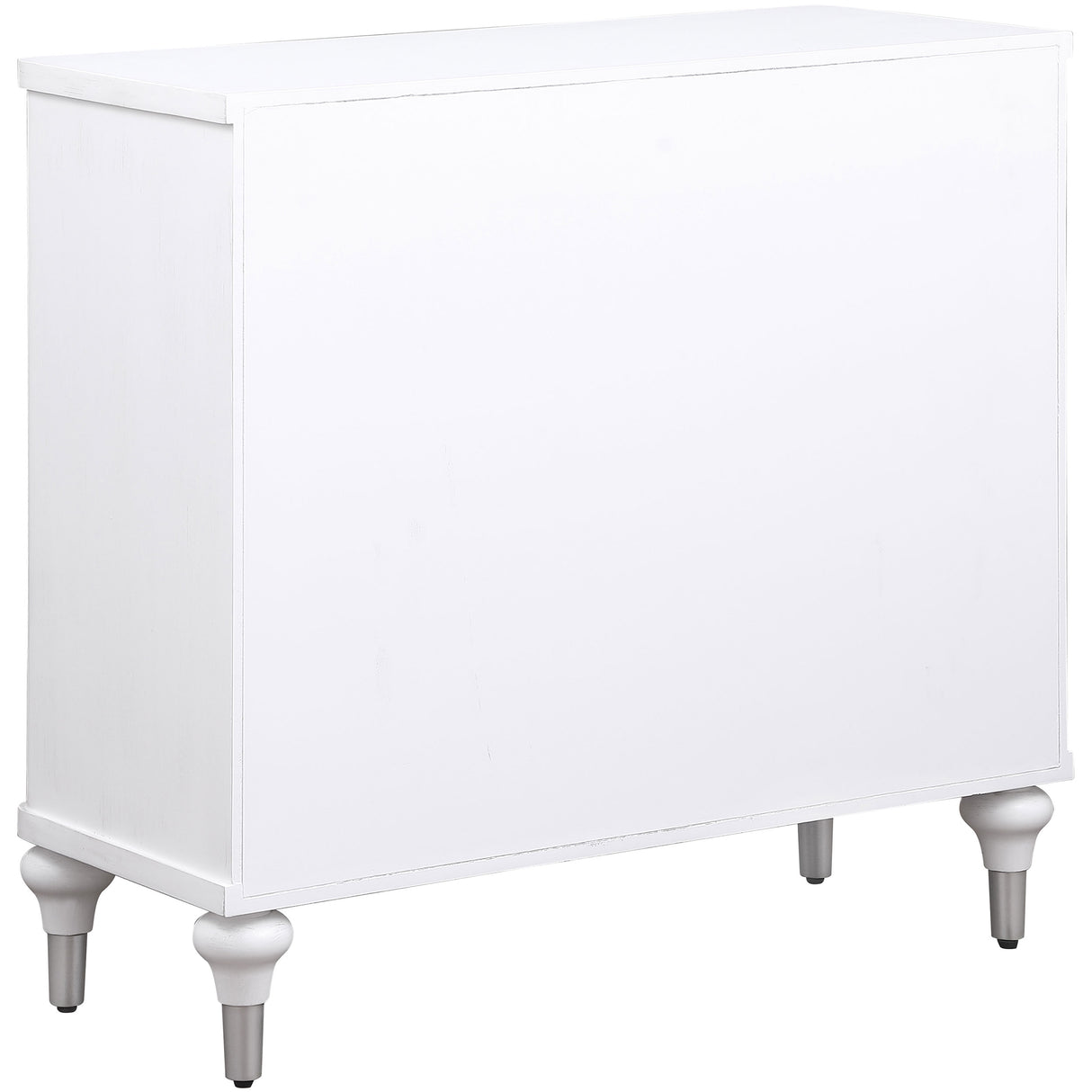 Cardella 2-Door Mandala Accent Cabinet in Distressed White