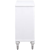 Cardella 2-Door Mandala Accent Cabinet in Distressed White