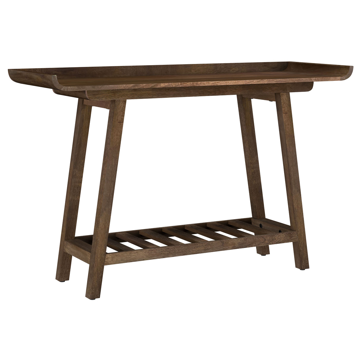 Ornelas 46" Mango Wood Console Table with Slatted Shelf