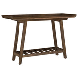 Ornelas 46" Mango Wood Console Table with Slatted Shelf