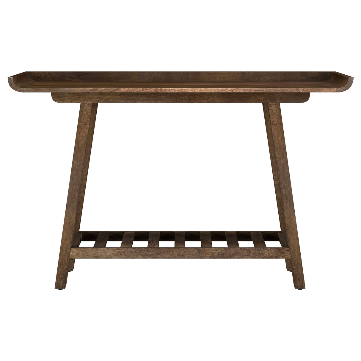 Ornelas 46" Mango Wood Console Table with Slatted Shelf