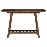 Ornelas 46" Mango Wood Console Table with Slatted Shelf