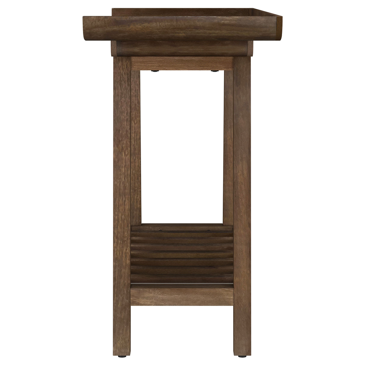 Ornelas 46" Mango Wood Console Table with Slatted Shelf