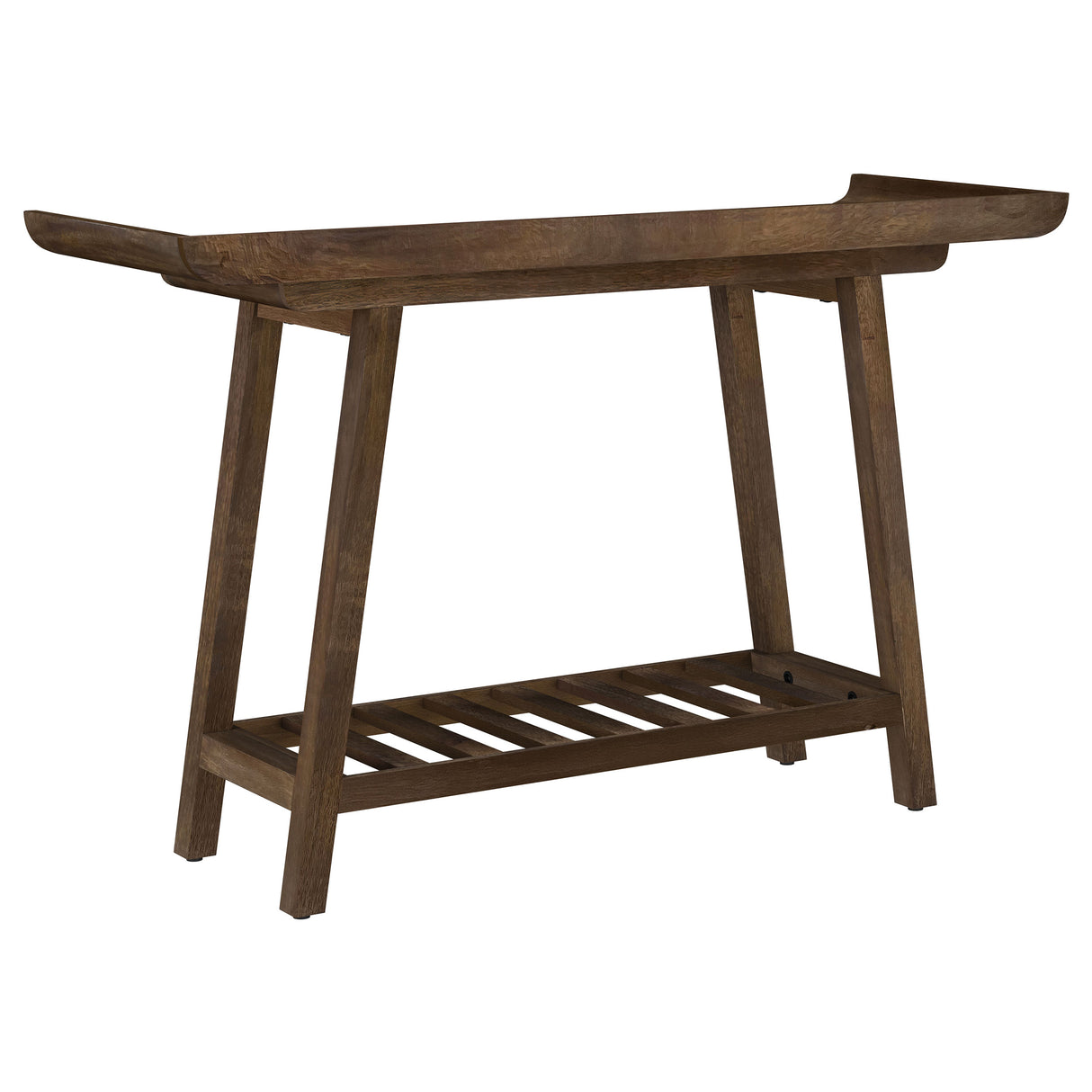 Ornelas 46" Mango Wood Console Table with Slatted Shelf