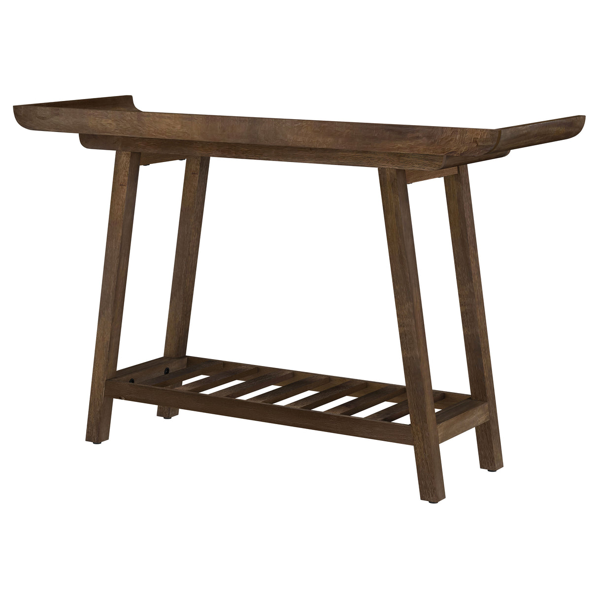Ornelas 46" Mango Wood Console Table with Slatted Shelf