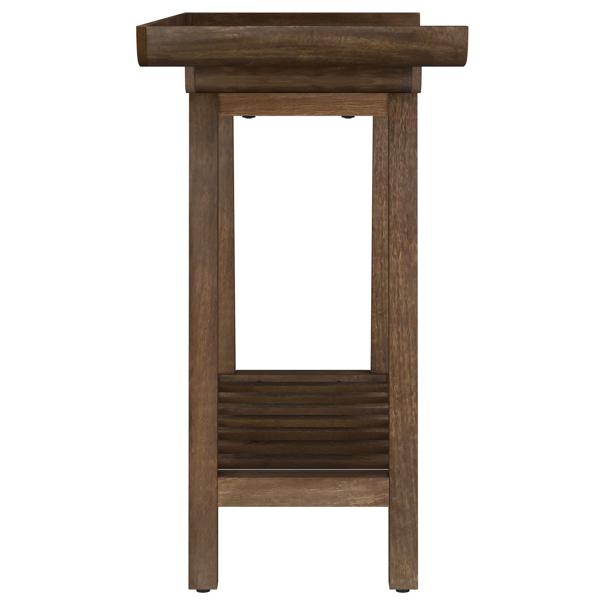 Ornelas 46" Mango Wood Console Table with Slatted Shelf