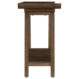 Ornelas 46" Mango Wood Console Table with Slatted Shelf