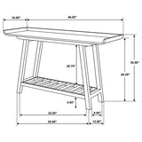 Ornelas 46" Mango Wood Console Table with Slatted Shelf