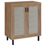 Teller 2-Door Shoe Storage Cabinet in Natural Oak